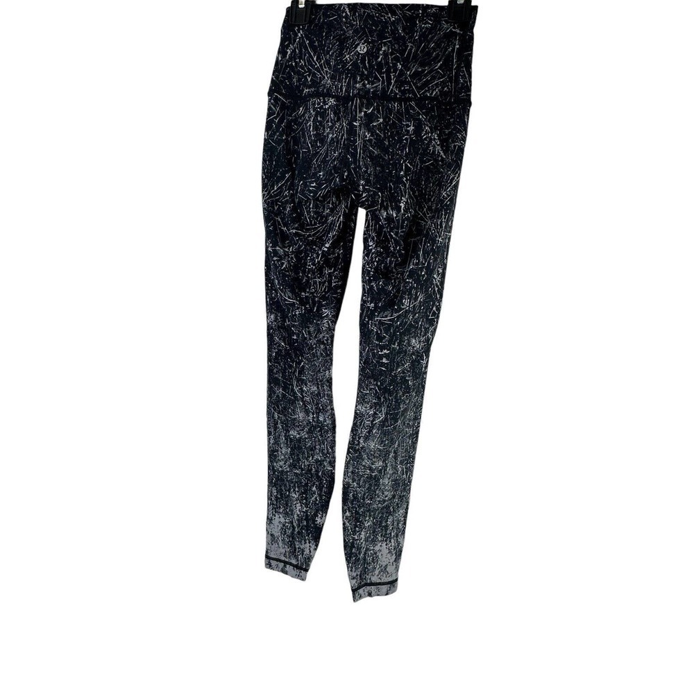 Lululemon Wunder Under Hi-Rise Tight 28" Alouette Alpine White Black Pant Size 4 - Picture 9 of 14